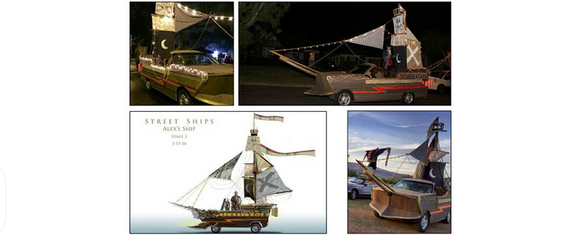 Illustration for article titled These Cars Were Turned Into Pirate Ships For A Hollywood Film And Now They're For Sale